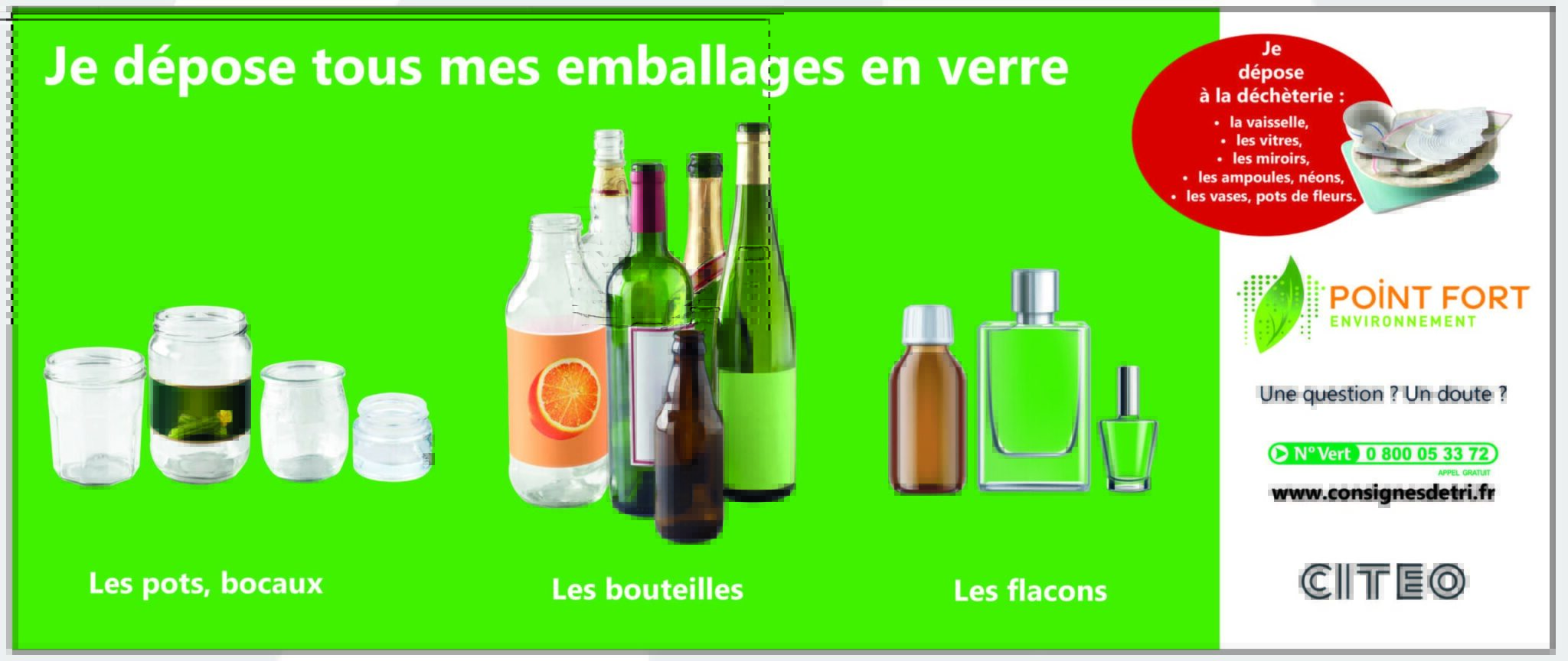 Consignes de tri du verre