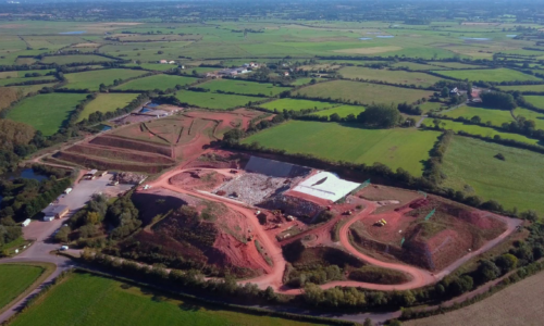 Vue panoramique du centre d'enfouissement de Saint-Fromond