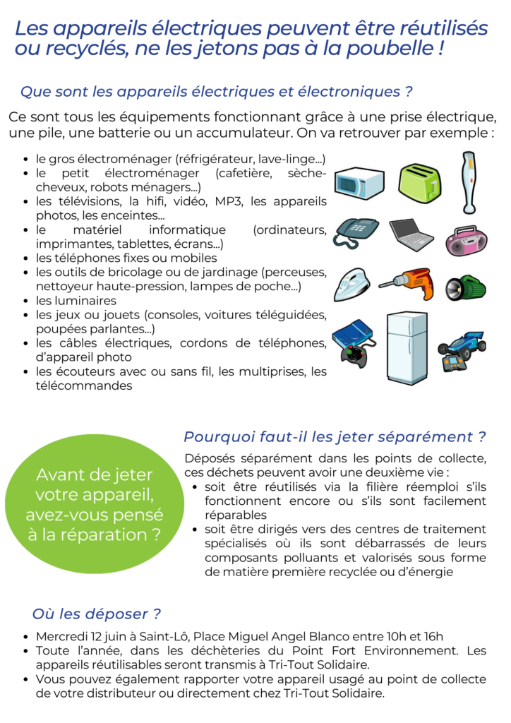 Flyer collecte exceptionnelle appareils électriques
