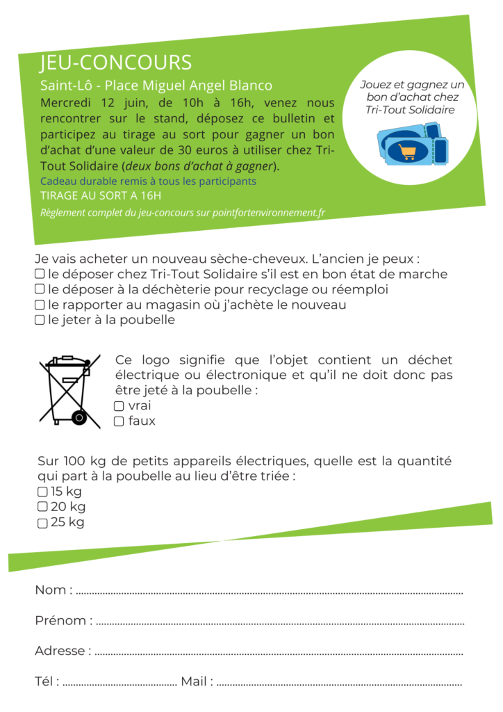 Flyer collecte exceptionnelle appareils électriques